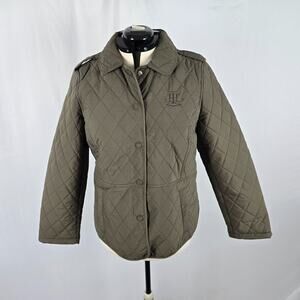 Tommy Hilfiger Quilted Jacket Women's Medium Green NWT